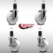 Service Caster 5'' SS Nylon Wheel Swivel 1-5/8'' Expanding Stem Caster Set 2 Brakes, 4PK SCC-SSEX20S514-NYS-2-TLB-2-158 - alternate 4